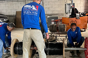 electricians working on a project 